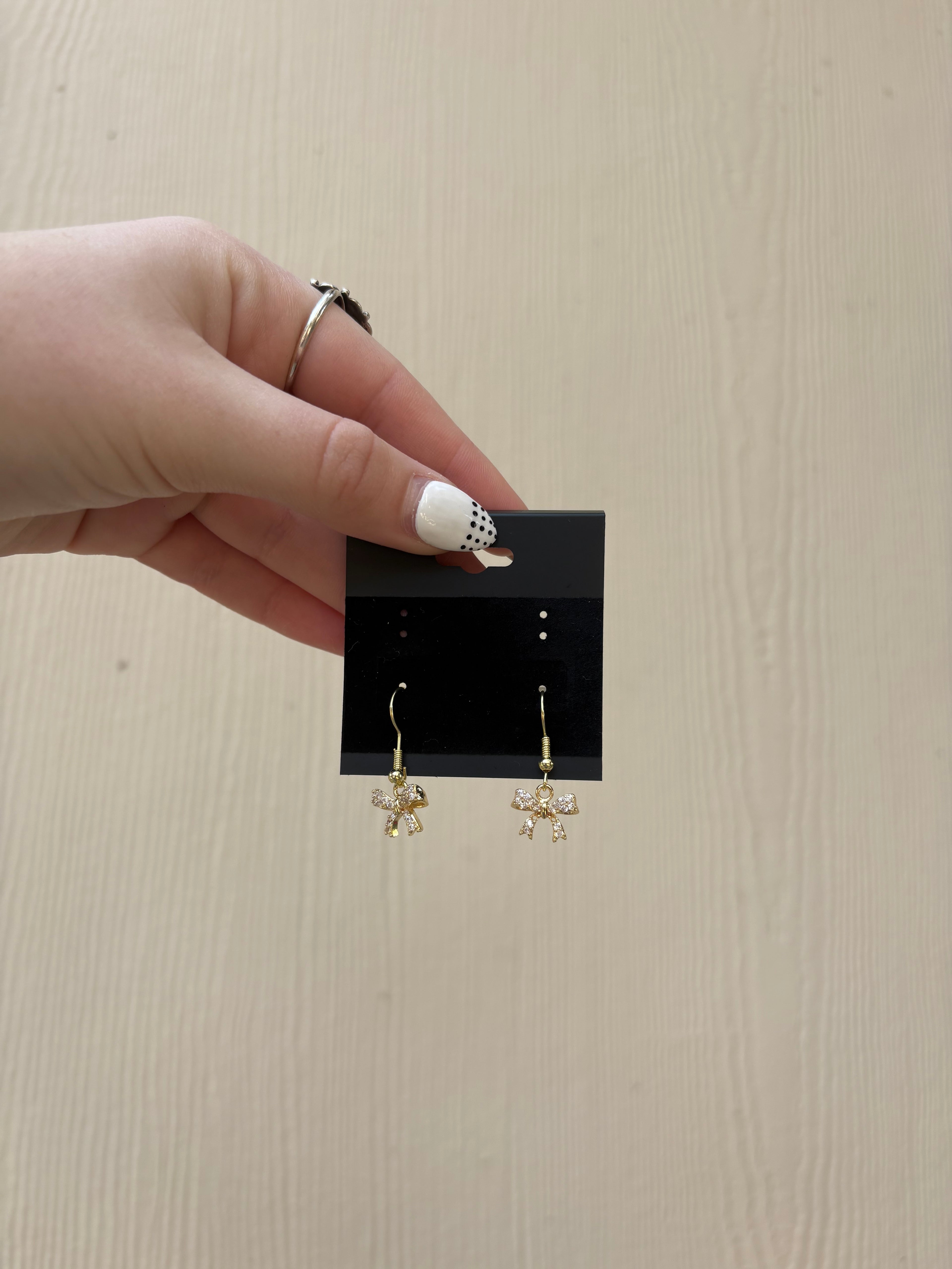 Gold Bow Earrings