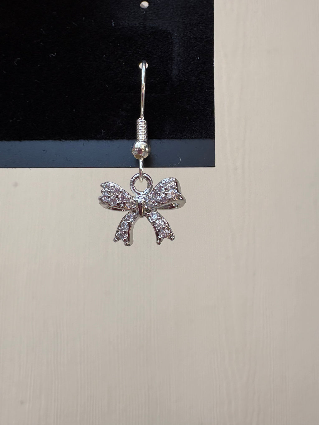 Silver Bow Earrings