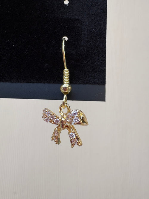 Gold Bow Earrings